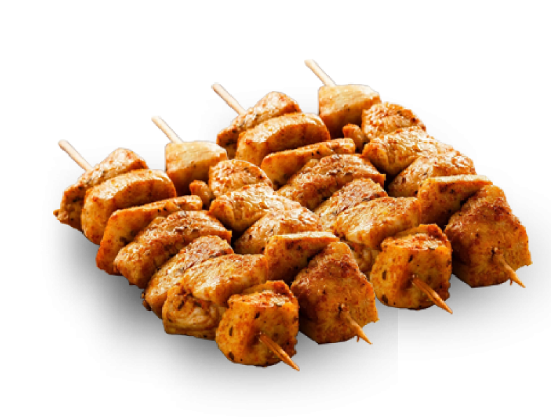 Brochette Satay Sauce Thaï, Sauce Verte ou Sauce Grill