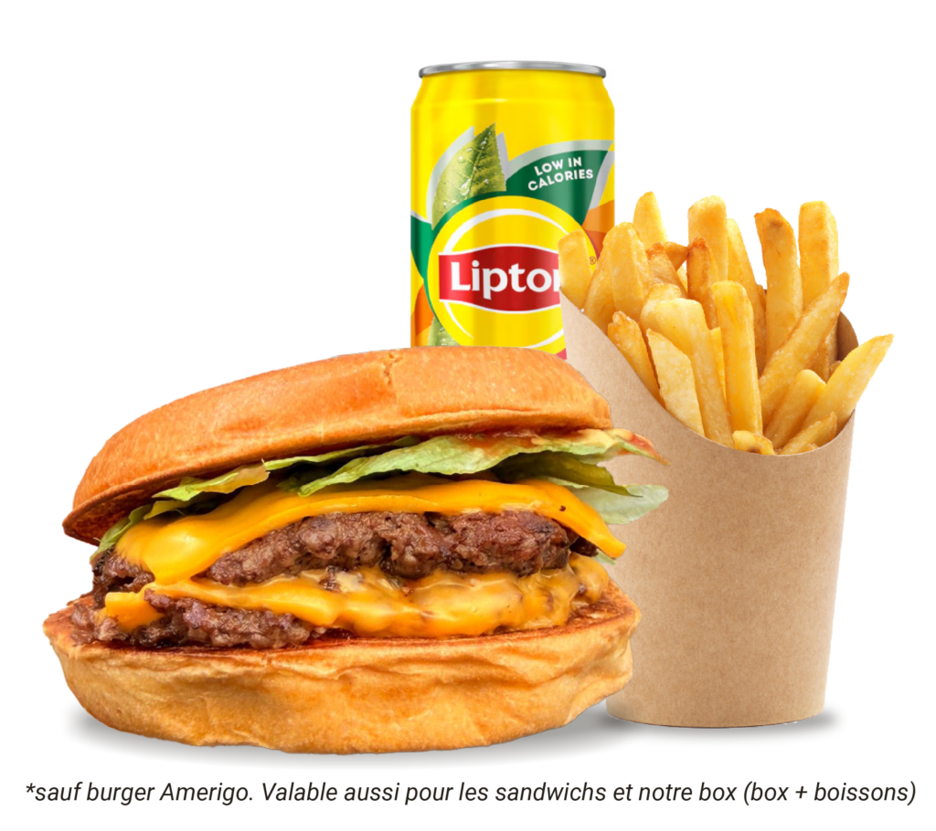 Offre midi étudiant burger frites boissons fast food restaurant annecy
